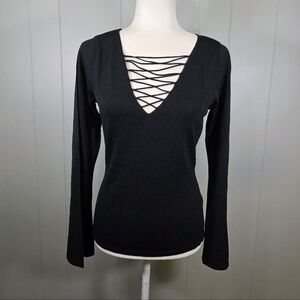 The Limited V Neck Long Sleeve Top Size M